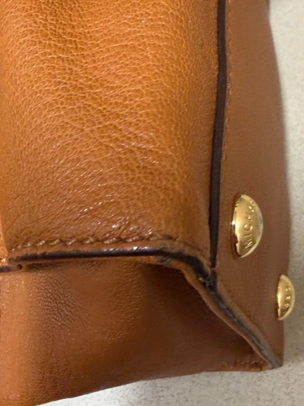 Michael Kors Hamilton Large North South Satchel in Luggage Color